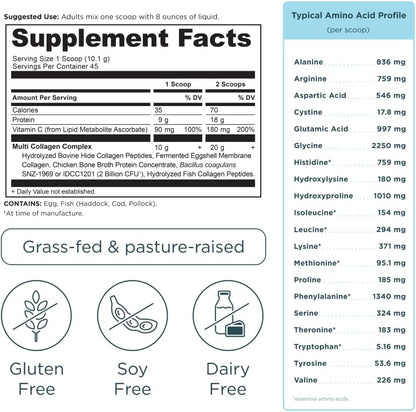 Ancient Nutrition Multi Collagen Protein – Clutter-Free Pantry Supplement, One-Scoop Beauty and Gut Health Routine with No Extra Jars