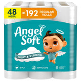 Angel Soft Toilet Paper, Biodegradable Unscented Mega Rolls for Mindful Sustainable Household Wellness