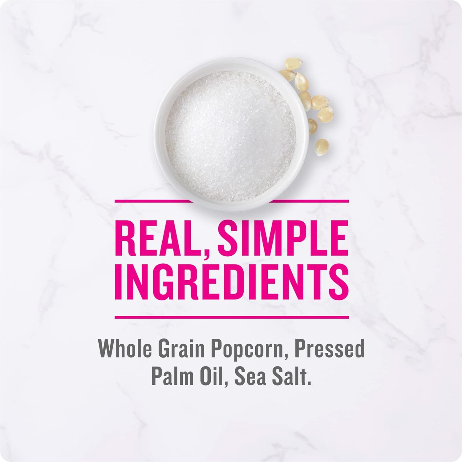 Angie's BOOMCHICKAPOP Sea Salt Microwave Popcorn, 6 ct – Kid-Friendly Whole Grain Snack for Family Movie Nights