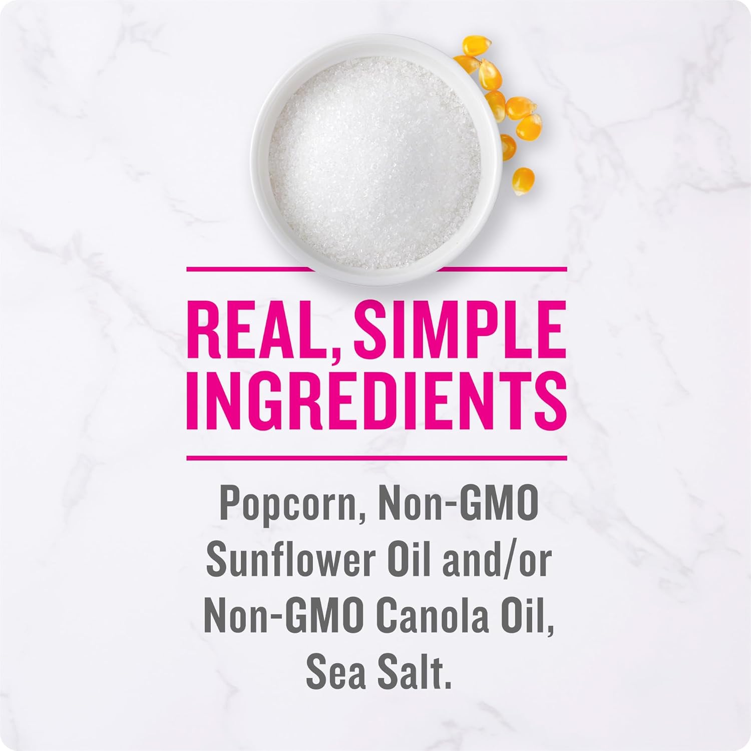 Angie's BOOMCHICKAPOP Sea Salt Popcorn – Allergy-Friendly Lunchbox Snack for Back-to-School Kids