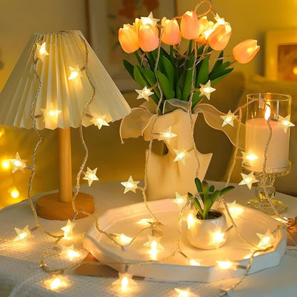 ANJAYLIA Star String Lights – Safe Nursery and Kids Bedroom Decor, Cool-Touch LED Design