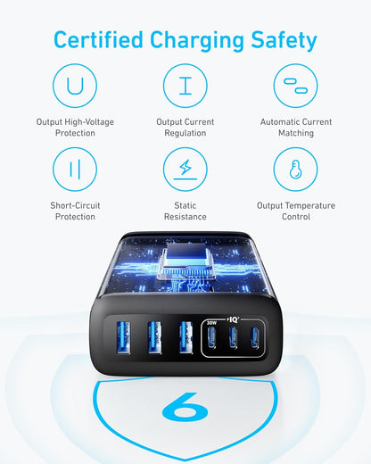 Anker 112W Desktop Charger, Practical Housewarming Gift for Remote Workers and Frequent Travelers