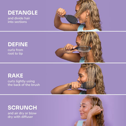 anti-frizz and anti-static design that enhances natural curl pattern without disruption