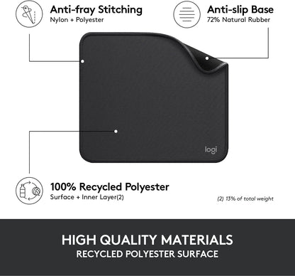 anti-slip natural rubber base (contains latex) for firm desk hold