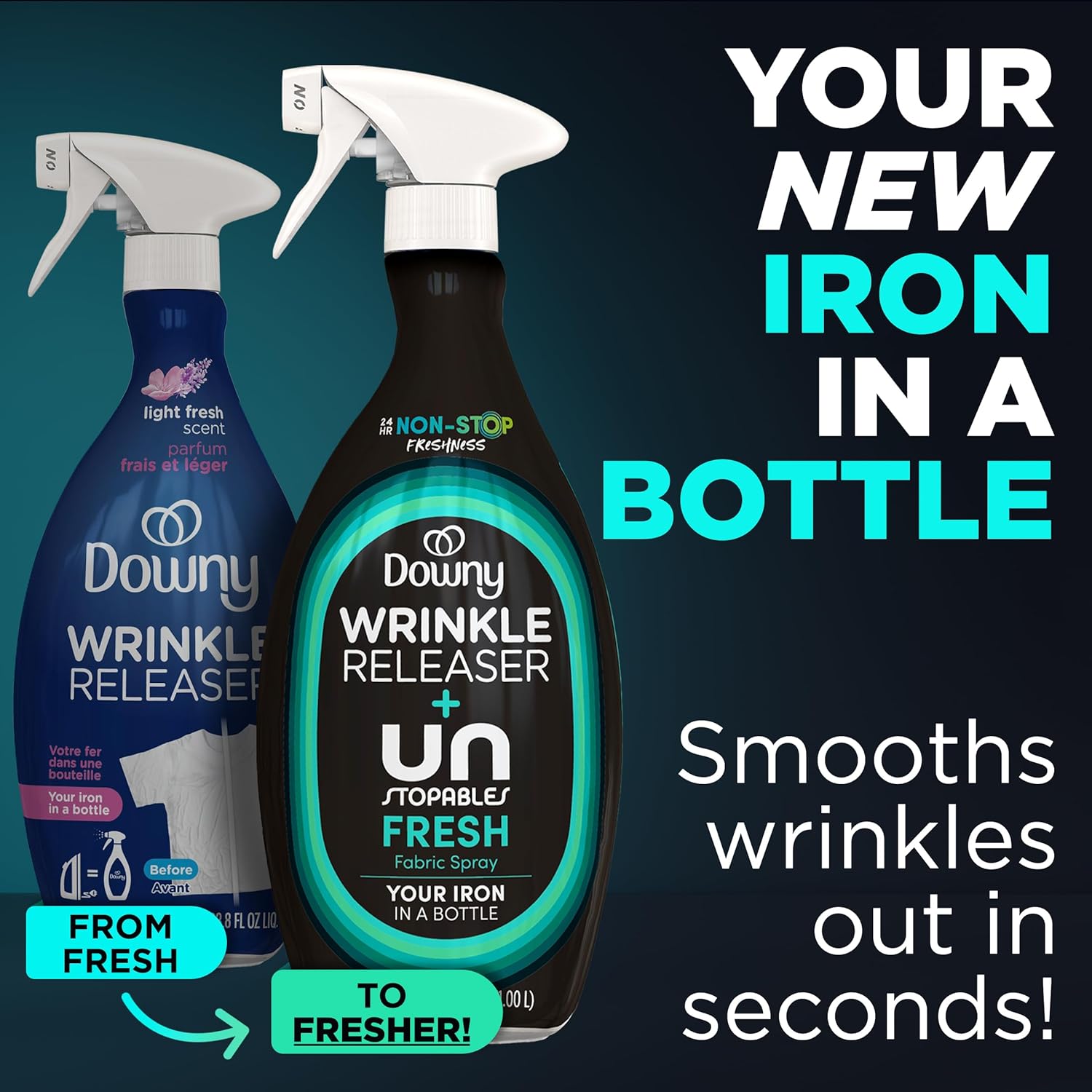 anti-static cling technology built into the same formula