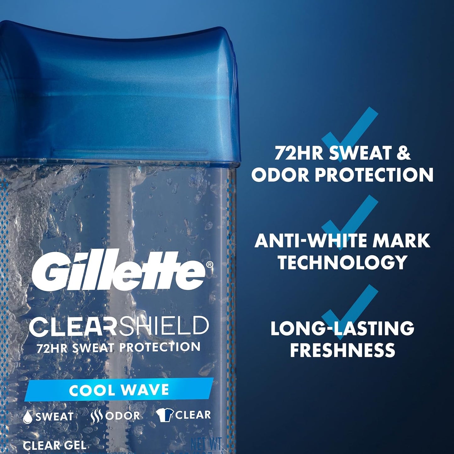 anti-white mark clear gel formula that goes on invisible