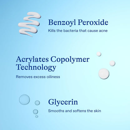 antibacterial action that penetrates pores to kill acne-causing bacteria
