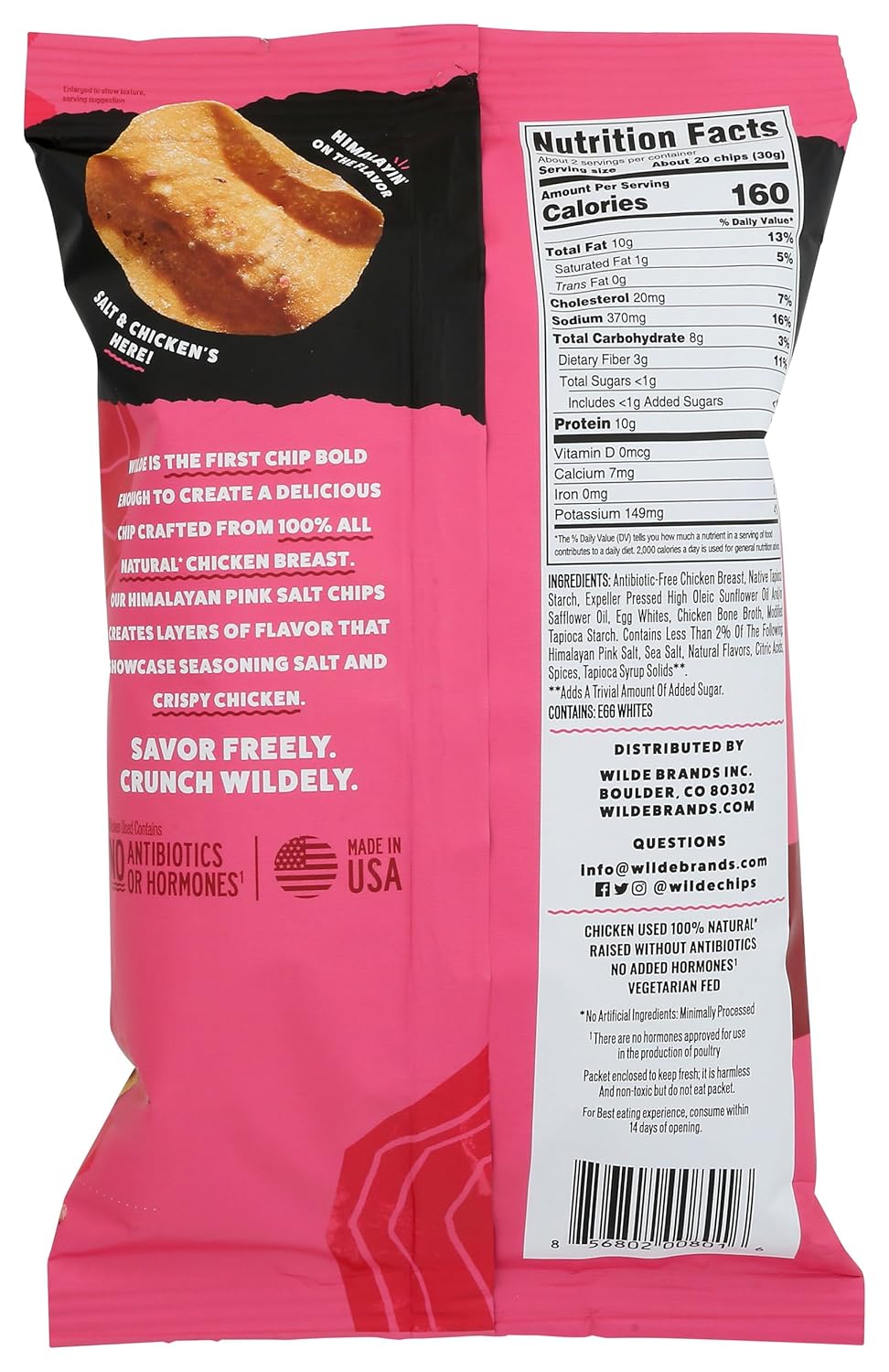 antibiotic-free chicken breast as the first ingredient