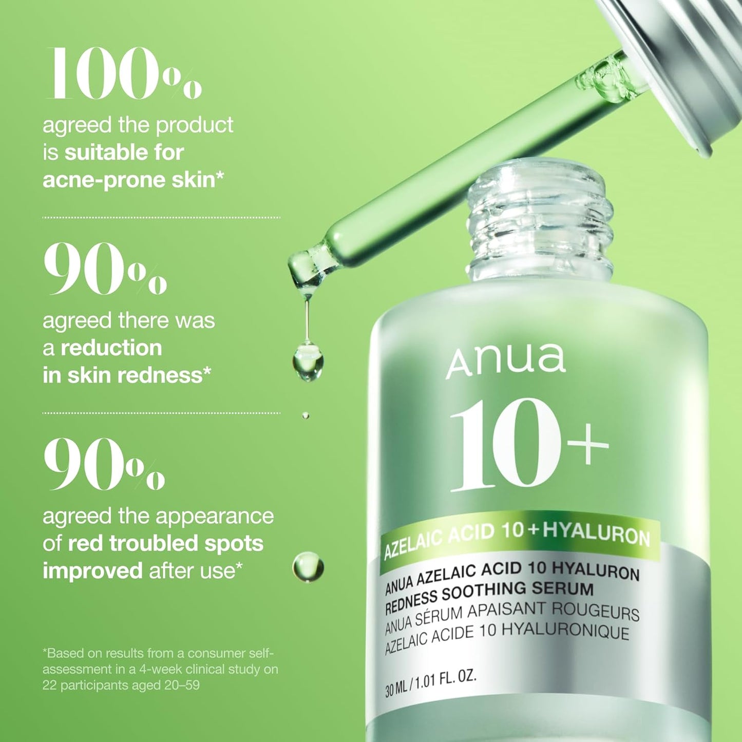 Anua Azelaic Acid 10 Hyaluron Redness Soothing Serum – Thoughtful Birthday Gift for Women Who Love K-Beauty and Clear Skin