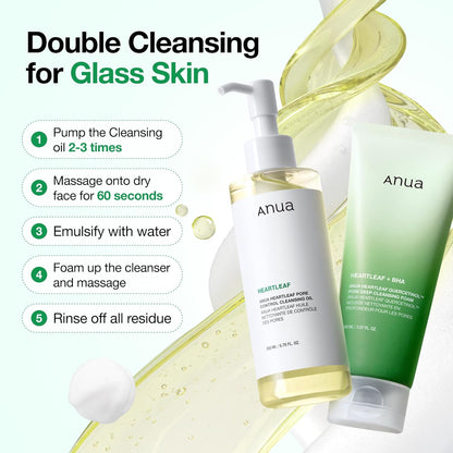 Anua Heartleaf Pore Control Cleansing Oil – High-End Facial Oil for Discerning Korean Skincare Connoisseurs