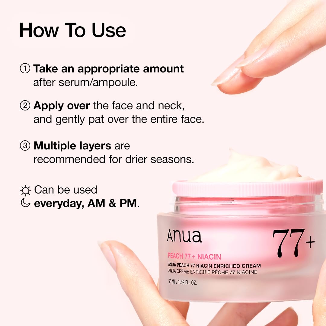 ANUA Peach Niacinamide Cream – One-Step Hydrating Cream for Streamlined K-Beauty Routines