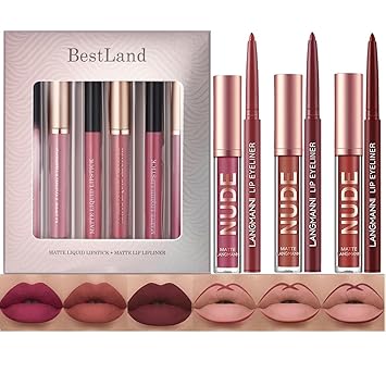 AOA Lip Vault – Elegant Bridal Lip Set, 12 Long-Wearing Matte Liquid Lipsticks and Matching Liners in Gift-Worthy Box