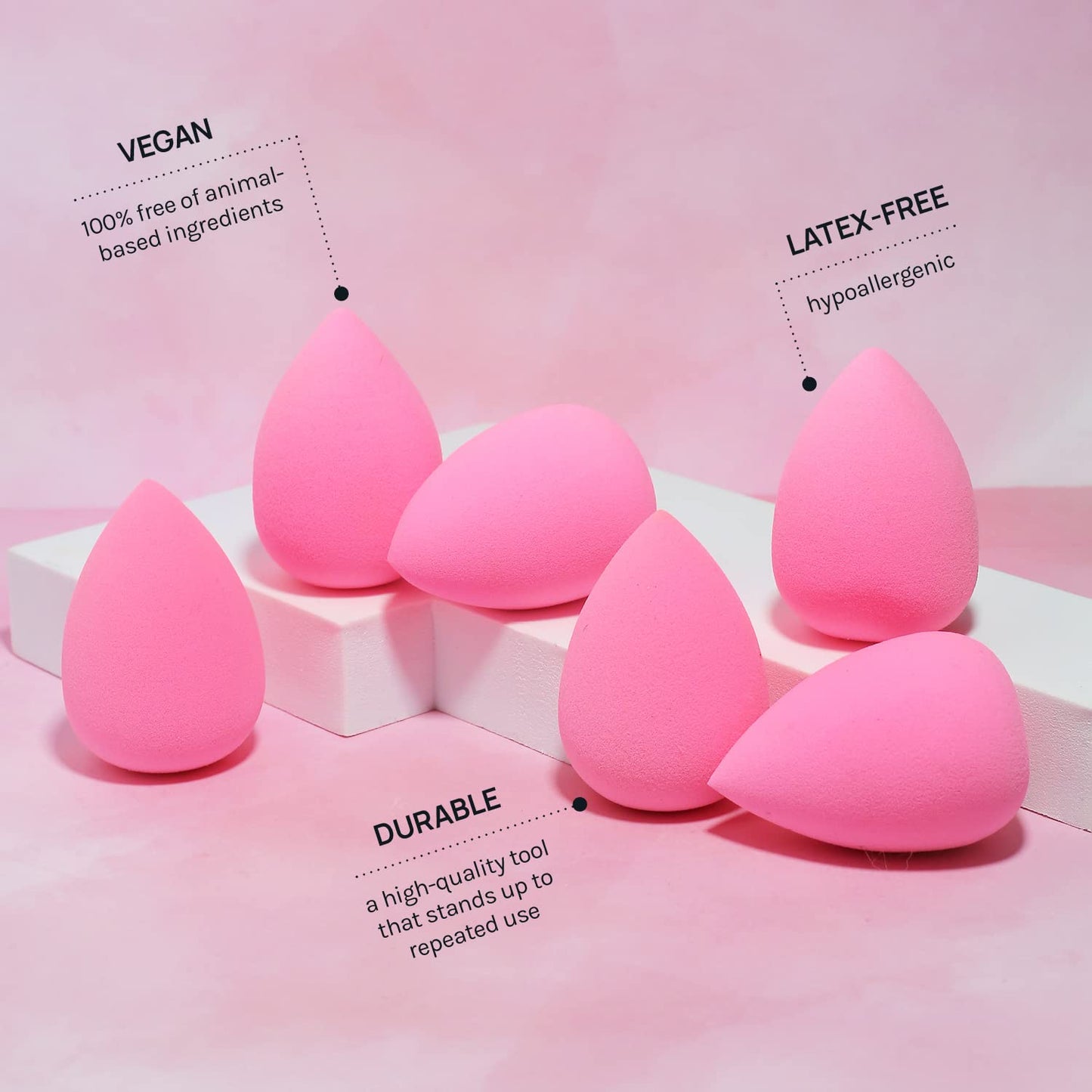 AOA Studio Collection Makeup Sponge Set of 6 – Thoughtful Birthday Gift for Women Who Love Beauty