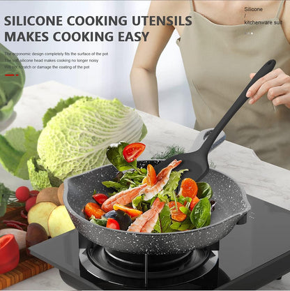 AOTHOD Silicone Cooking Utensils Set - Minimalist Kitchen Essentials, One 15-Piece Set Replaces Every Cluttered Drawer