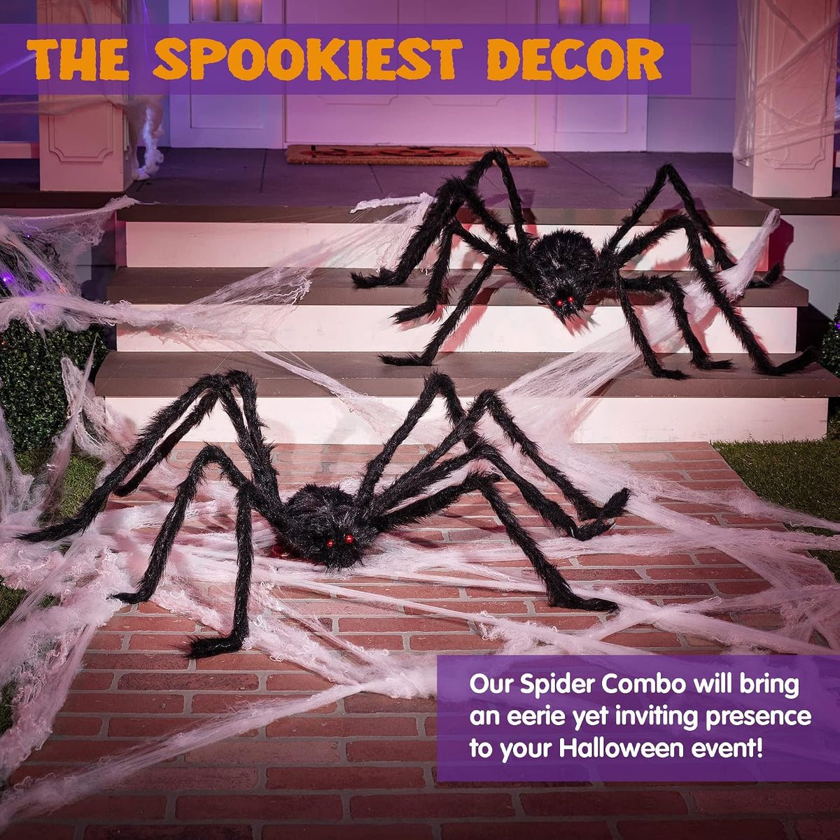approximately 63-inch (5+ foot) leg span for high visual impact