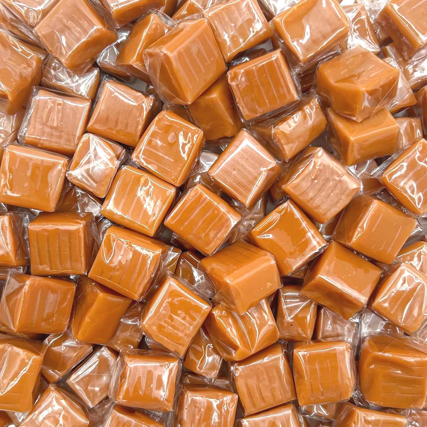 approximately 65 individually wrapped caramel cubes per 1-pound bag