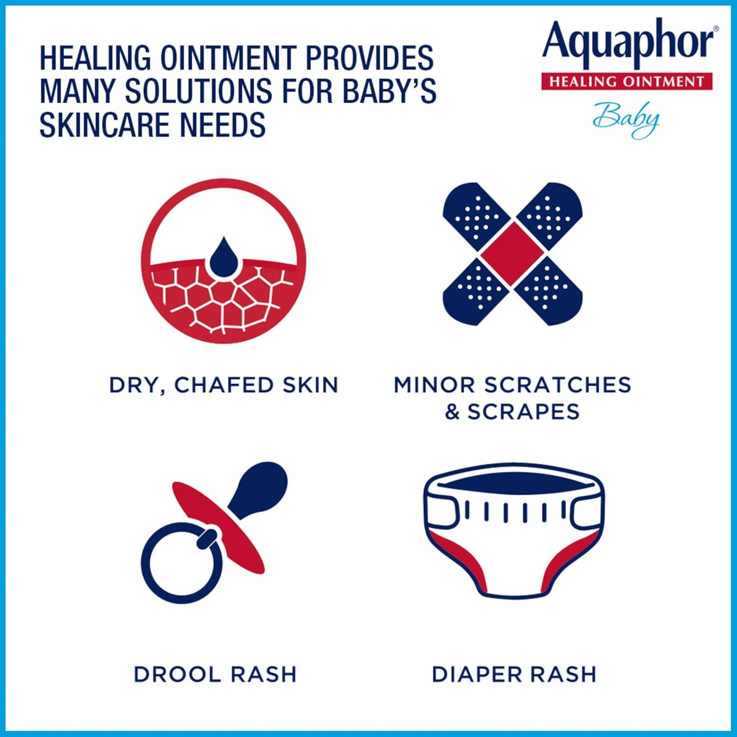 Aquaphor Baby Healing Ointment – Preservative Free Ointment for Diaper Rash and Chapped Skin Relief