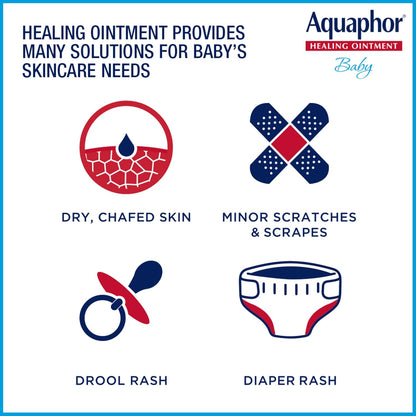 Aquaphor Baby Healing Ointment – Preservative Free Ointment for Diaper Rash and Chapped Skin Relief
