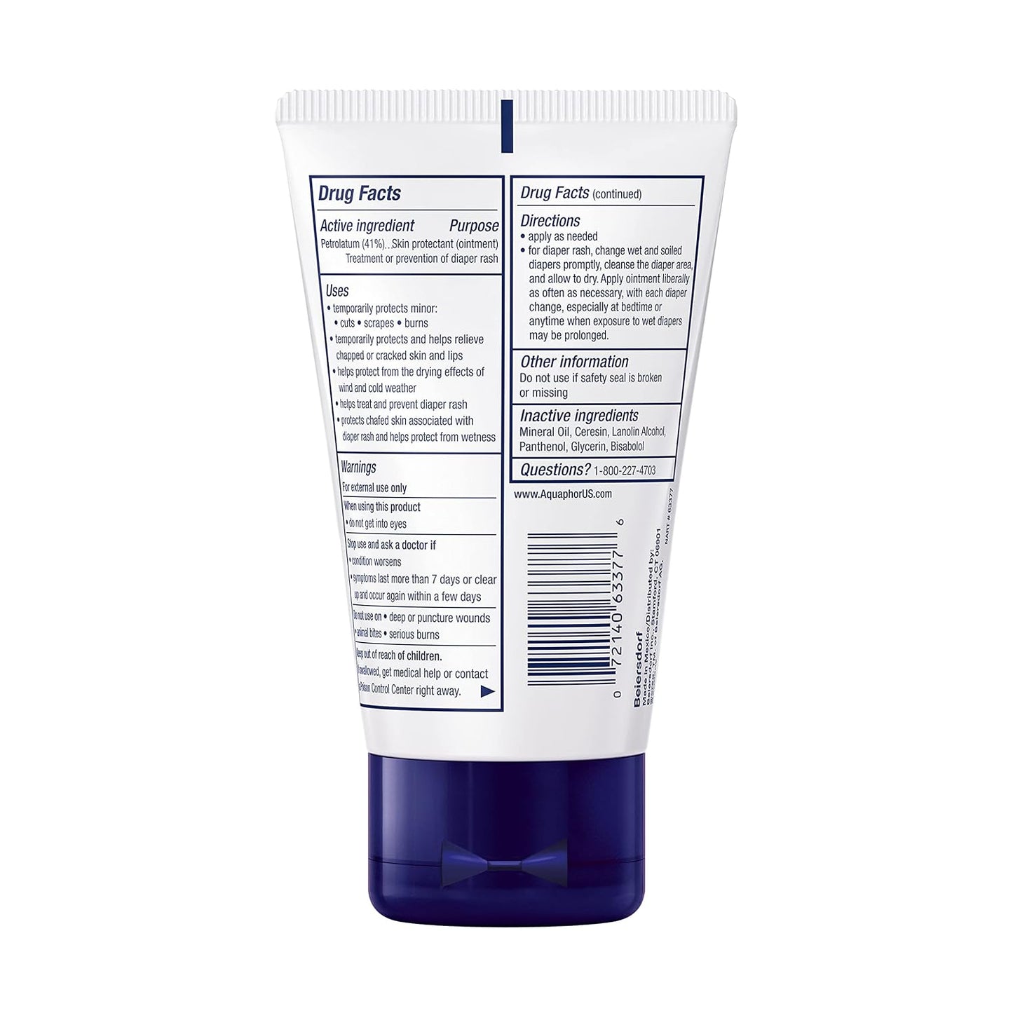 Aquaphor Baby Healing Ointment – Preservative Free Ointment for Diaper Rash and Chapped Skin Relief