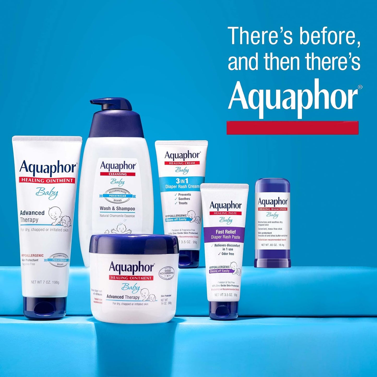 Aquaphor Baby Wash and Shampoo – Pediatrician-Tested Tear-free Formula Safe for Newborn Sensitive Skin