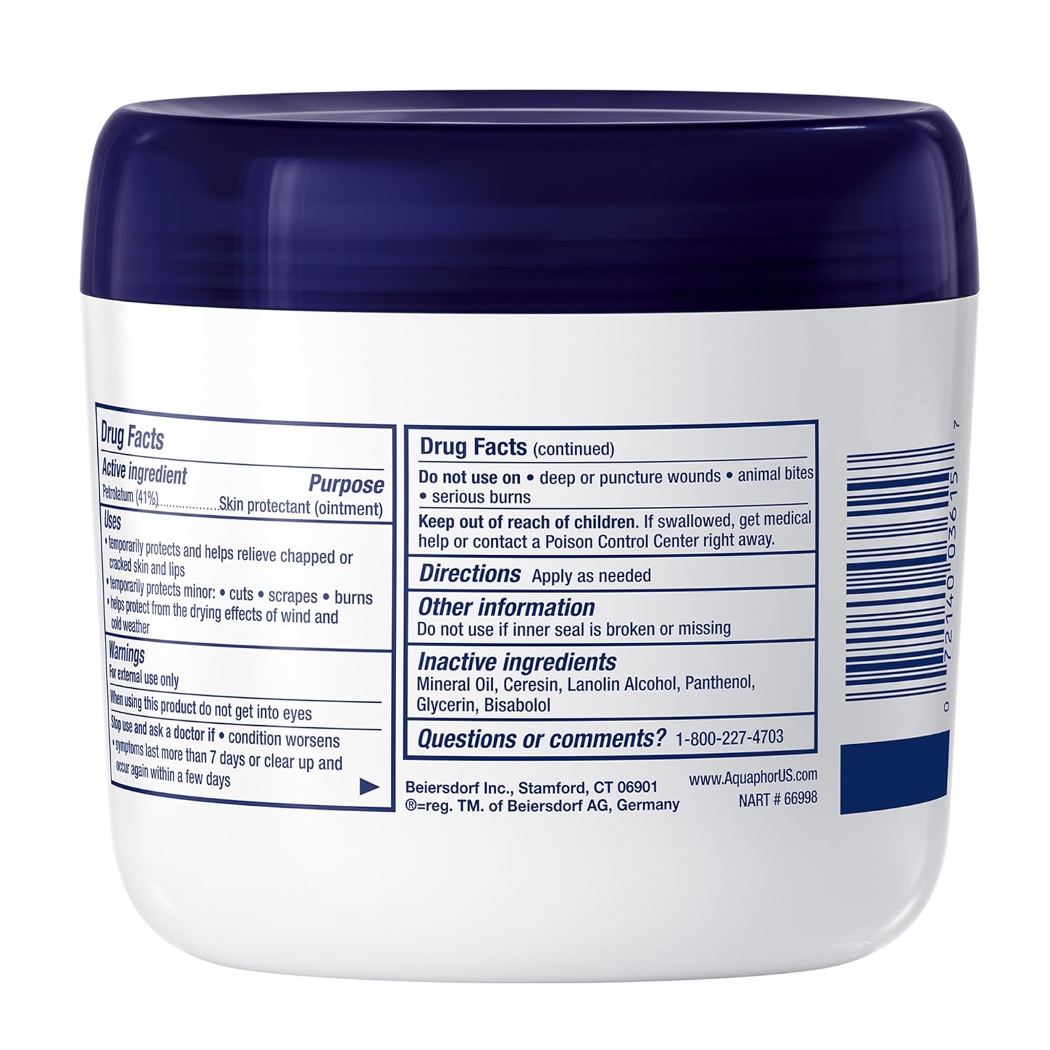 Aquaphor Children's Advanced Therapy Healing Ointment – Cold-Weather Skin Protectant for Ski Trips, Sledding and Outdoor Play, 14 Oz Jar