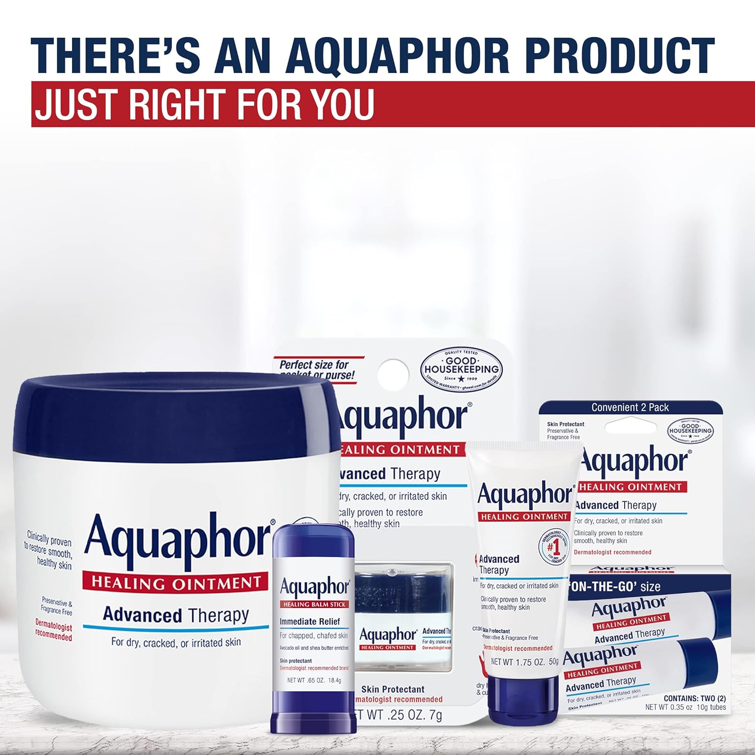 Aquaphor Healing Balm Stick for Nightly Self Care Routine, Hypoallergenic Moisturizing Stick for Lip and Skin