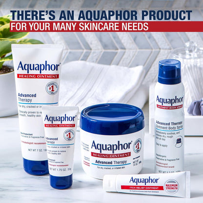 Aquaphor Healing Ointment for Nursery and Diaper Bag, Gentle Skin Protectant for Baby Rashes and Minor Irritations