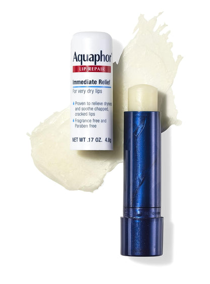 Aquaphor Lip Repair Stick with Jojoba Oil and Shea Butter – Thoughtful Stocking Stuffer Gift for Mom, Fragrance-Free 4-Pack