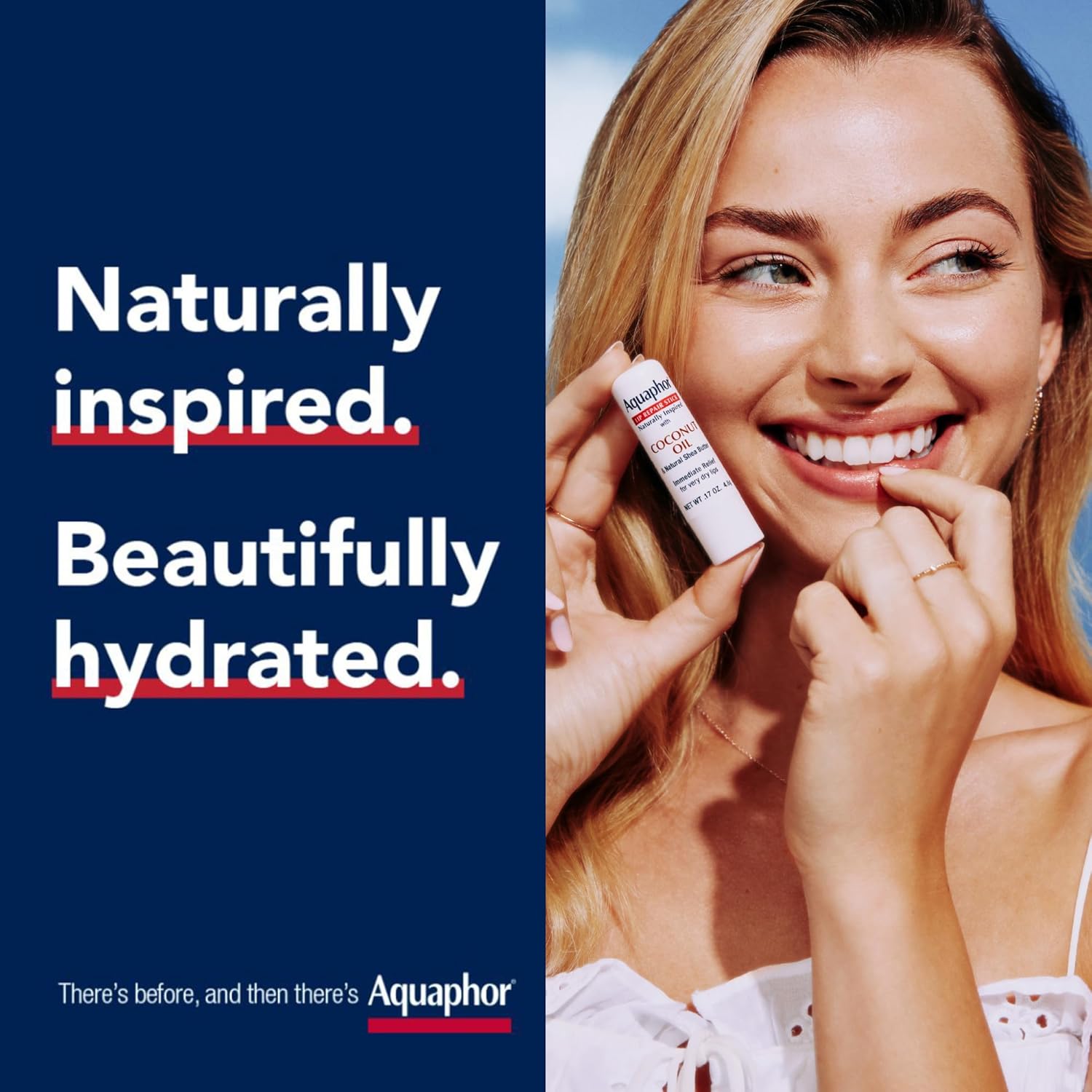 Aquaphor Naturally Inspired Lip Repair Stick – Kid-Safe Family Balm for Backpacks and Lunchboxes