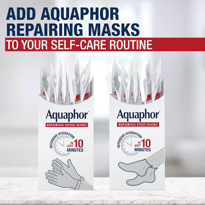 Aquaphor Repairing Foot Masks – Thoughtful Christmas Gift for Women, Pack of 6 Hydrating Sock Treatments for Dry, Cracked Heels