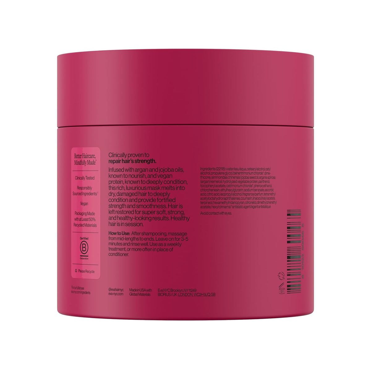argan oil and jojoba oil for deep nourishment and softening