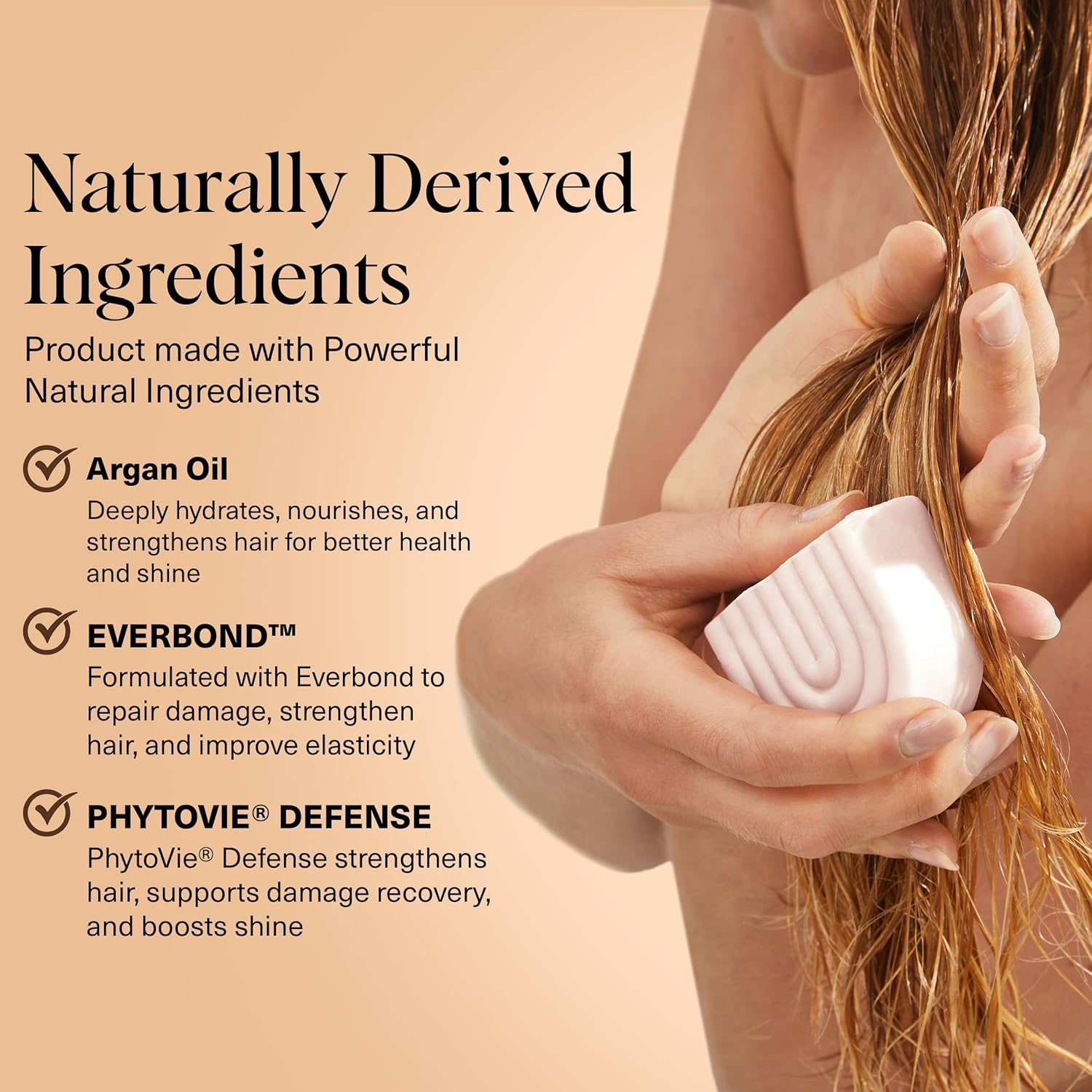 argan oil-infused formula for repairing damaged strands and boosting shine