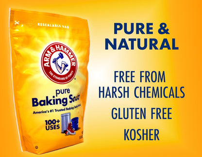 Arm & Hammer Baking Soda, 3lb Powder Bag, Natural Odor Neutralizer for a Fresher, Calmer Home