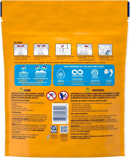 Arm & Hammer Clean Burst 5-in-1 Laundry Power Paks – Family Laundry Room Workhorse, 42-Count Concentrated Detergent