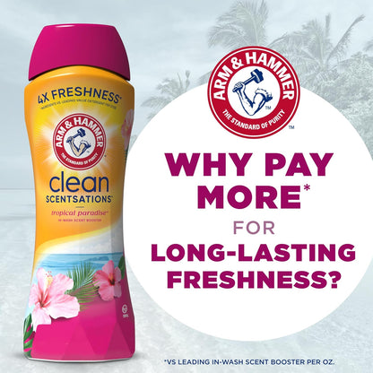 ARM & HAMMER Clean Scentsations Tropical Paradise Scent Booster – Meditation Space Sheets and Towels, Long-Lasting Fragrance Laundry Crystals