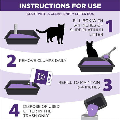 ARM & HAMMER Cloud Control Platinum Cat Litter – Neutral-Scented Litter Box Setup for Minimalist Homes, 14-Day Odor Control