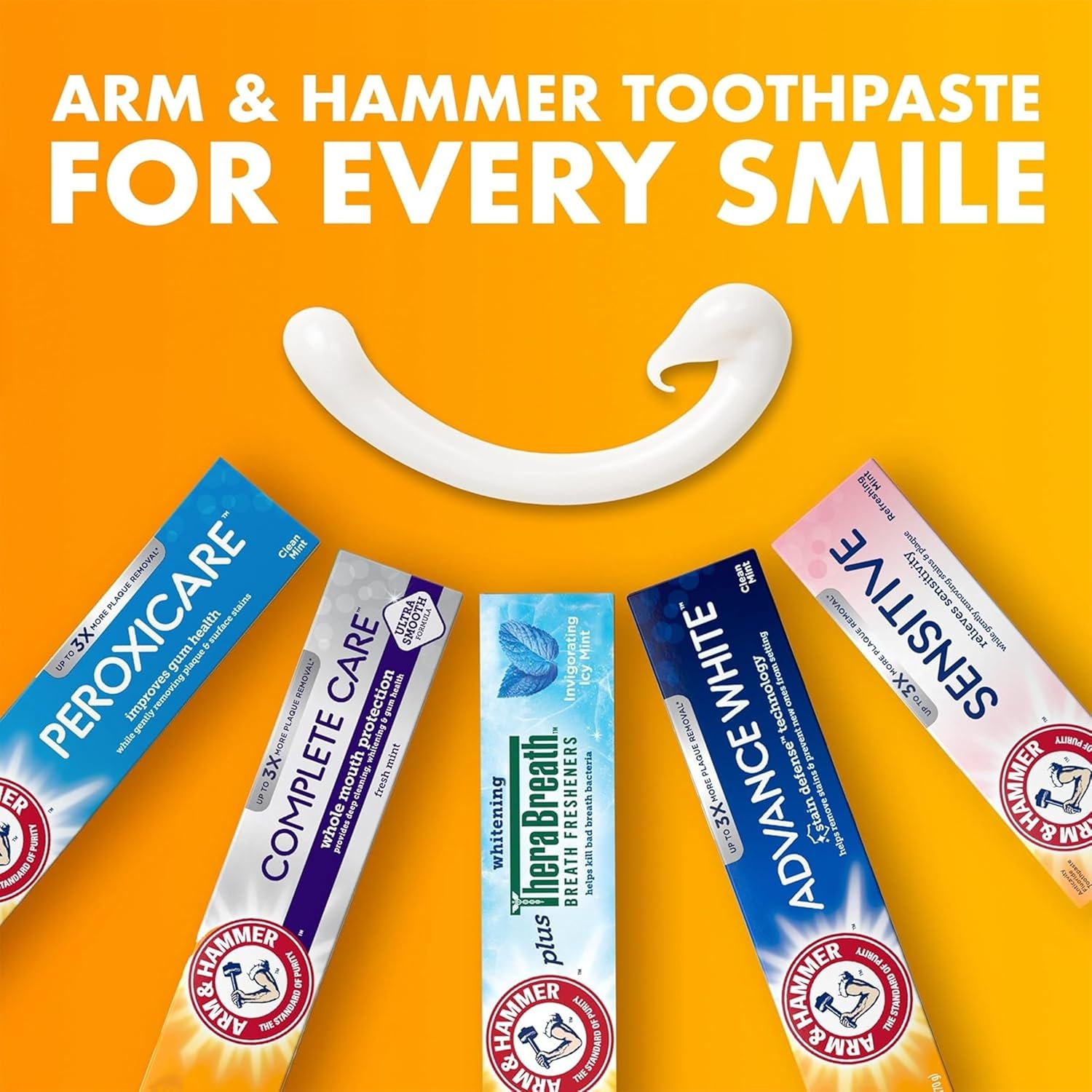ARM & Hammer Complete Care Toothpaste with Baking Soda – Travel-Ready Fresh Mint Toothpaste for Camping and Vacation Use