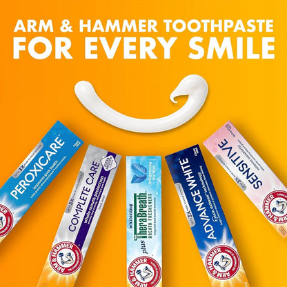 ARM & Hammer Complete Care Toothpaste with Baking Soda – Travel-Ready Fresh Mint Toothpaste for Camping and Vacation Use
