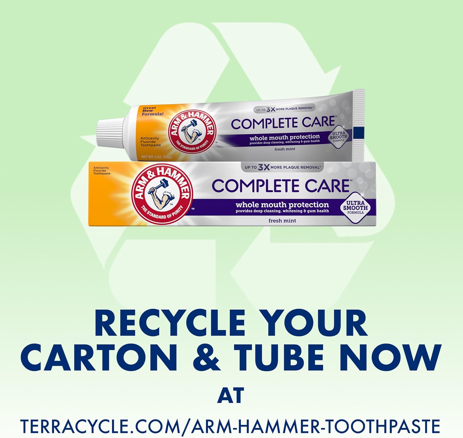 ARM & Hammer Complete Care Toothpaste with Baking Soda – Travel-Ready Fresh Mint Toothpaste for Camping and Vacation Use