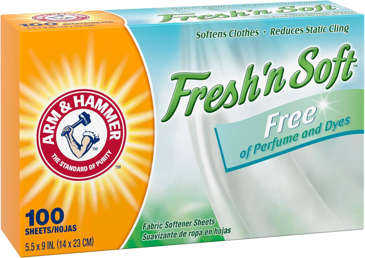 Arm & Hammer Fabric Softener Sheets – Simple Unscented Dryer Sheets for a Clean Laundry Room, 100 ct