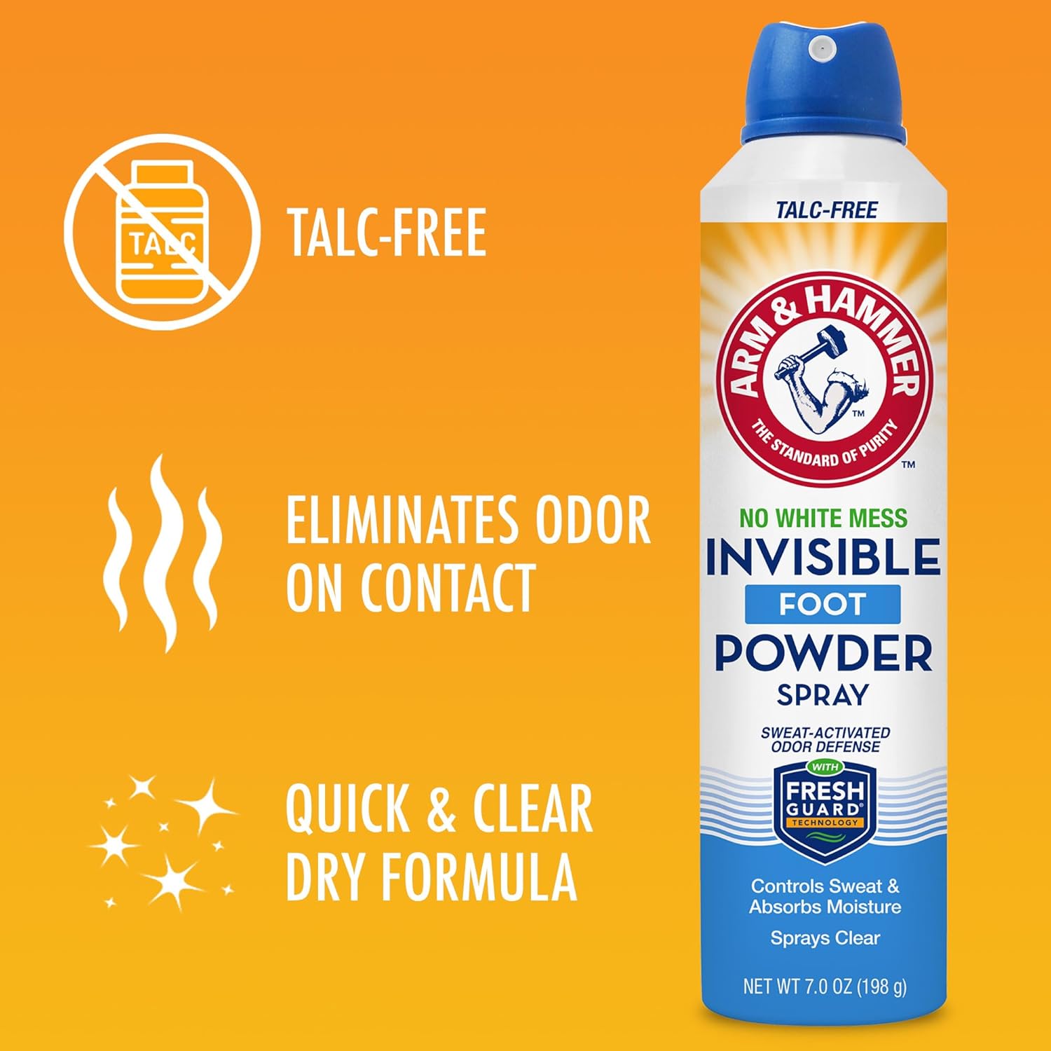 Arm & Hammer Foot Powder Spray – Talc-Free Daily Foot Care for Sensitive Users