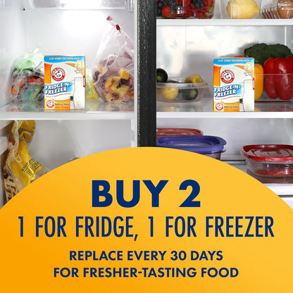 Arm & Hammer Fridge-n-Freezer Odor Absorber – Clean-Air Pantry Refresh for Wellness-Minded Homes, Orange 14 oz, 24-Pack