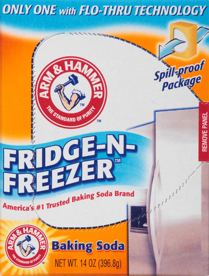Arm & Hammer Fridge-n-Freezer Odor Absorber – Clean-Air Pantry Refresh for Wellness-Minded Homes, Orange 14 oz, 24-Pack