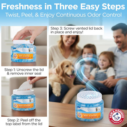 Arm & Hammer Pet Scents Deodorizing Gel Beads – Clean, Cord-Free Odor Control for Uncluttered Pet Spaces