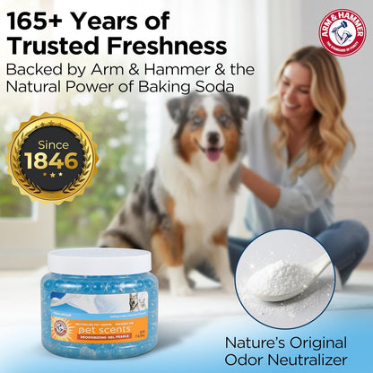 Arm & Hammer Pet Scents Deodorizing Gel Beads – Clean, Cord-Free Odor Control for Uncluttered Pet Spaces