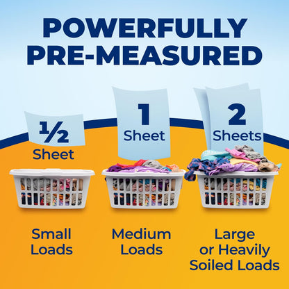 ARM & HAMMER Power Sheets Laundry Detergent – Efficient No-Mess Wash for Busy Professionals