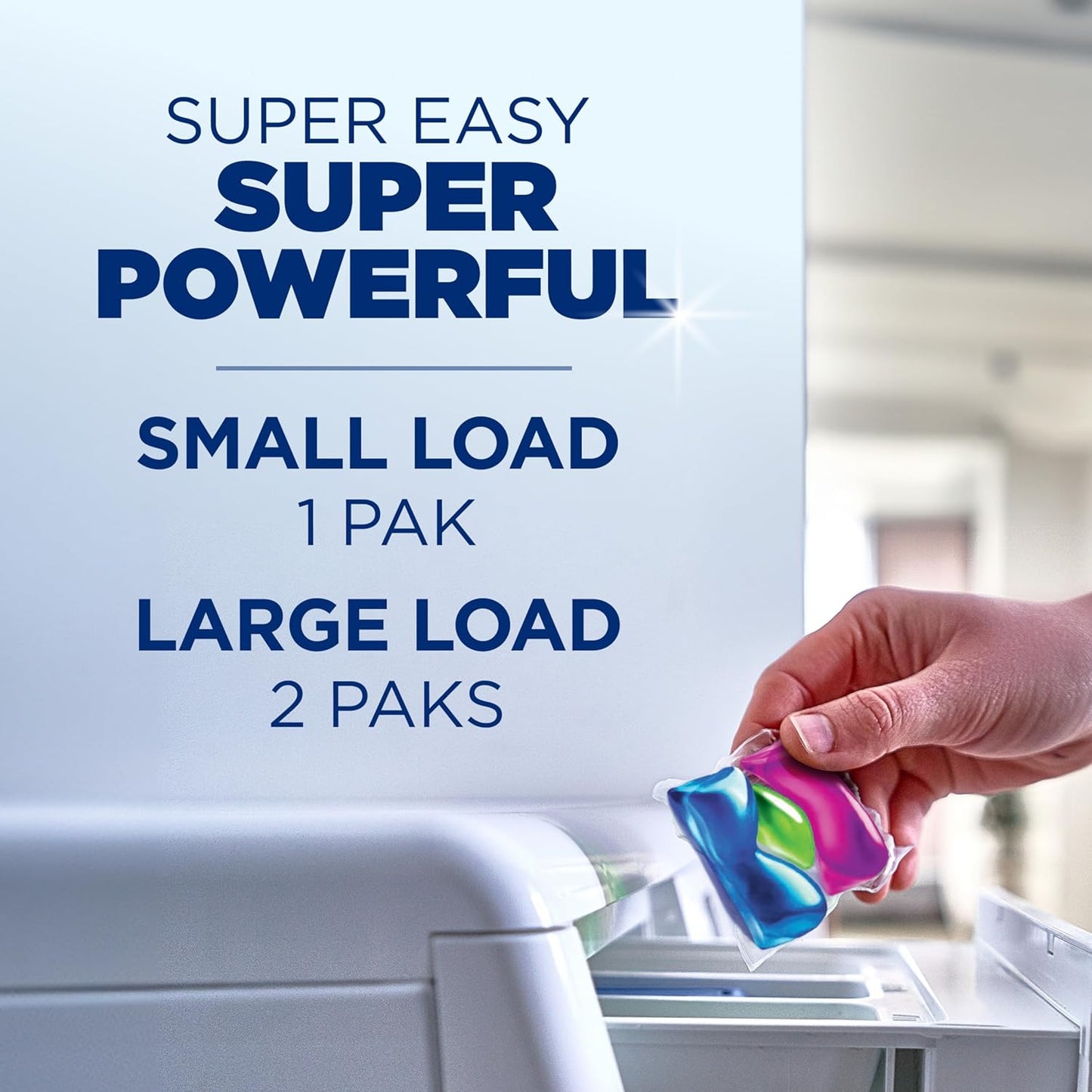 ARM & HAMMER Radiant Burst Power Paks Detergent for Shared Laundry Rooms, No-Measure Single-Dose for Fast Loads