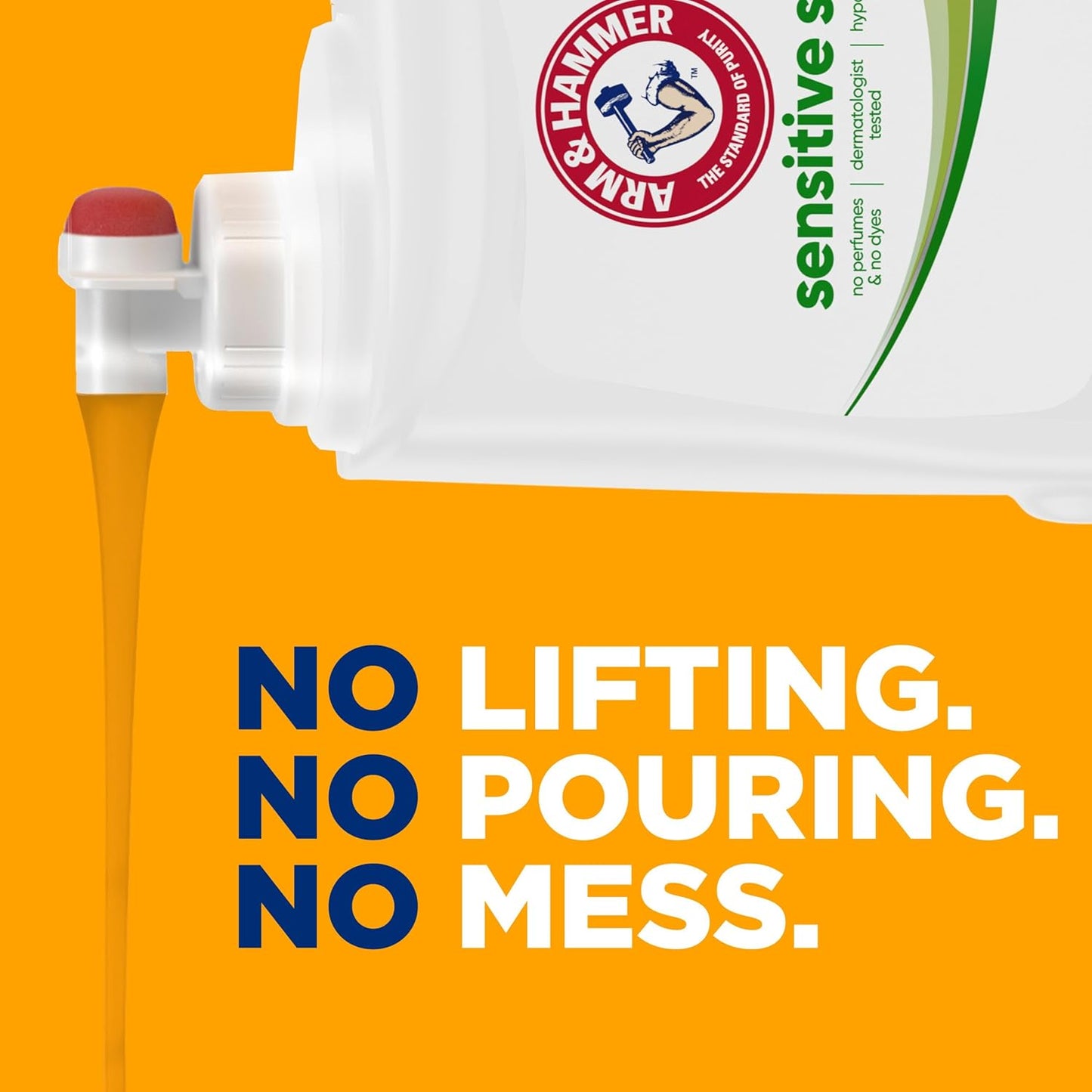 ARM & HAMMER Sensitive Skin Free & Clear Laundry Detergent – Bulk 140 Load Concentrated Formula for Efficient Large Family Laundry