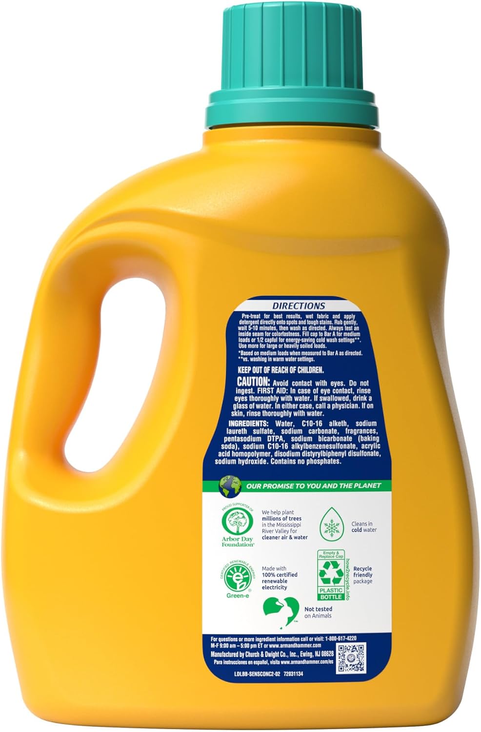 ARM & HAMMER Sensitive Skin Laundry Detergent – Clinically Tested Wash for Allergy and Dermatitis Care, 105 fl oz
