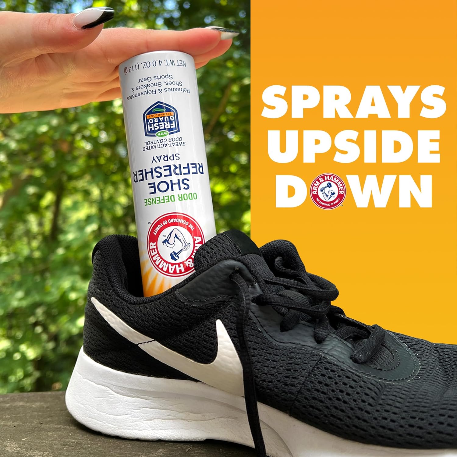 Arm & Hammer Shoe Refresher Spray – Clean Footwear Care for Intentional Closet Storage, 4 oz 3 Pack